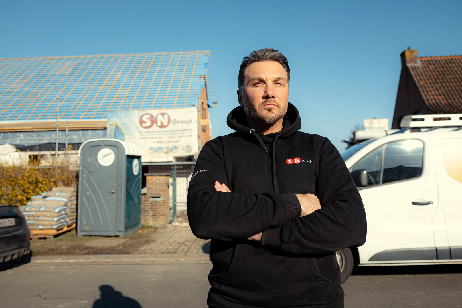 Bouwbedrijf SN Group op een werf in Gent